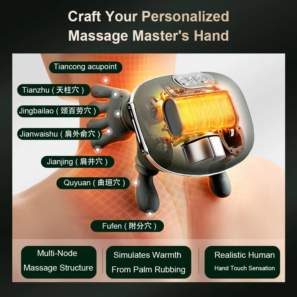 N7 Master Hand Shoulder and Neck Massager Cervical Spine Massager Trapezius Neck Massager Hot Compress Electric Cervical