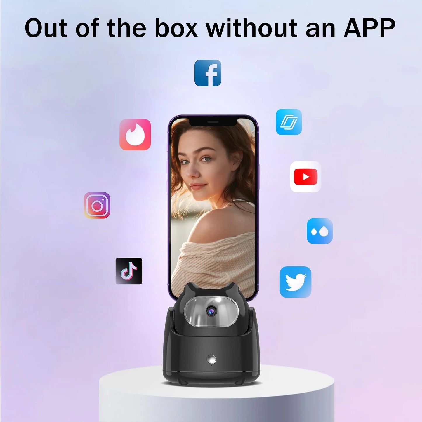 Auto Tracking Smart Shoot Robot Cameraman 360° Face Phone Holde Ai Shooting Gimbal Stabilizer Selfie Stick for Vlog Live Video
